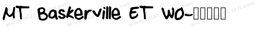 MT Baskerville ET W0字体转换